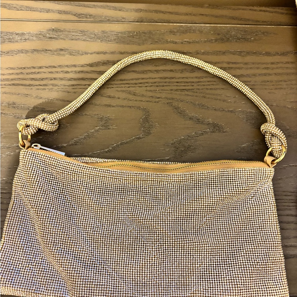 Express Metallic gold knot slouchy Shoulder Bag - Picture 7 of 9